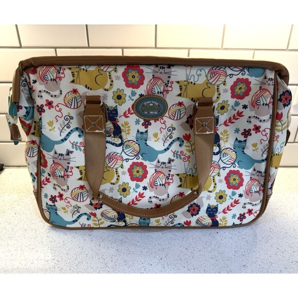 Lily Bloom Handbags - Lily Bloom Large Travel Tote Bag Cats Kitten Design Colorful 18" Luggage